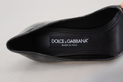 Escarpins en cuir noir Dolce & Gabbana Chaussures emballées sous plastique