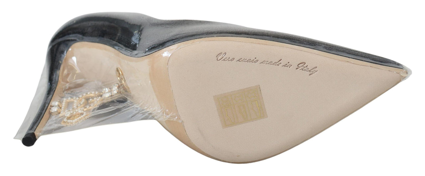 Escarpins en cuir noir Dolce & Gabbana Chaussures emballées sous plastique