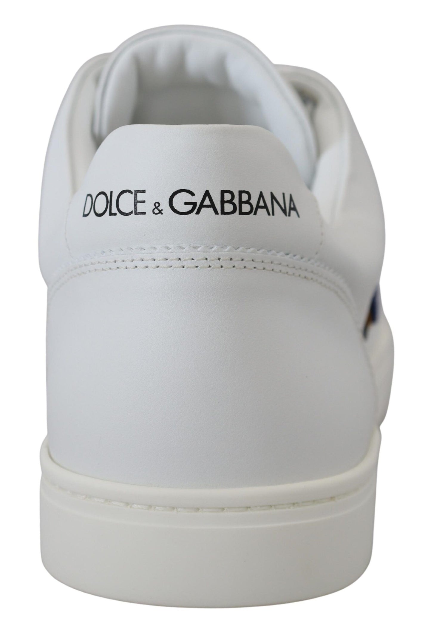 Chaussures Baskets Décontractées en Cuir Blanc DG Logo Dolce & Gabbana
