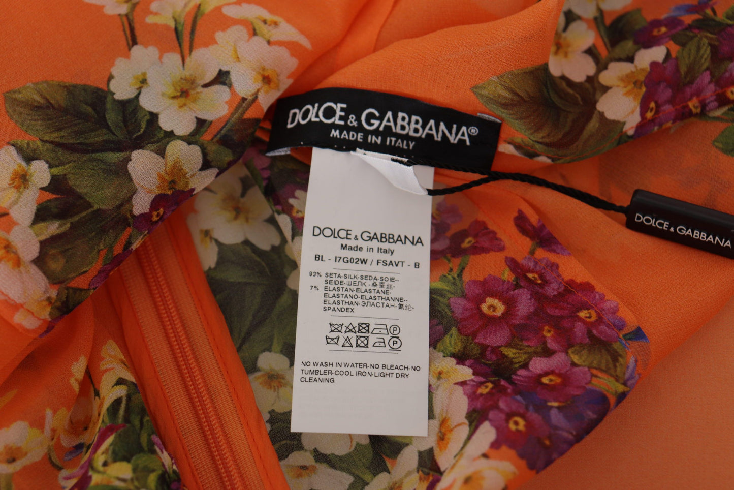 Chemisier Dolce & Gabbana à manches longues et imprimé floral orange
