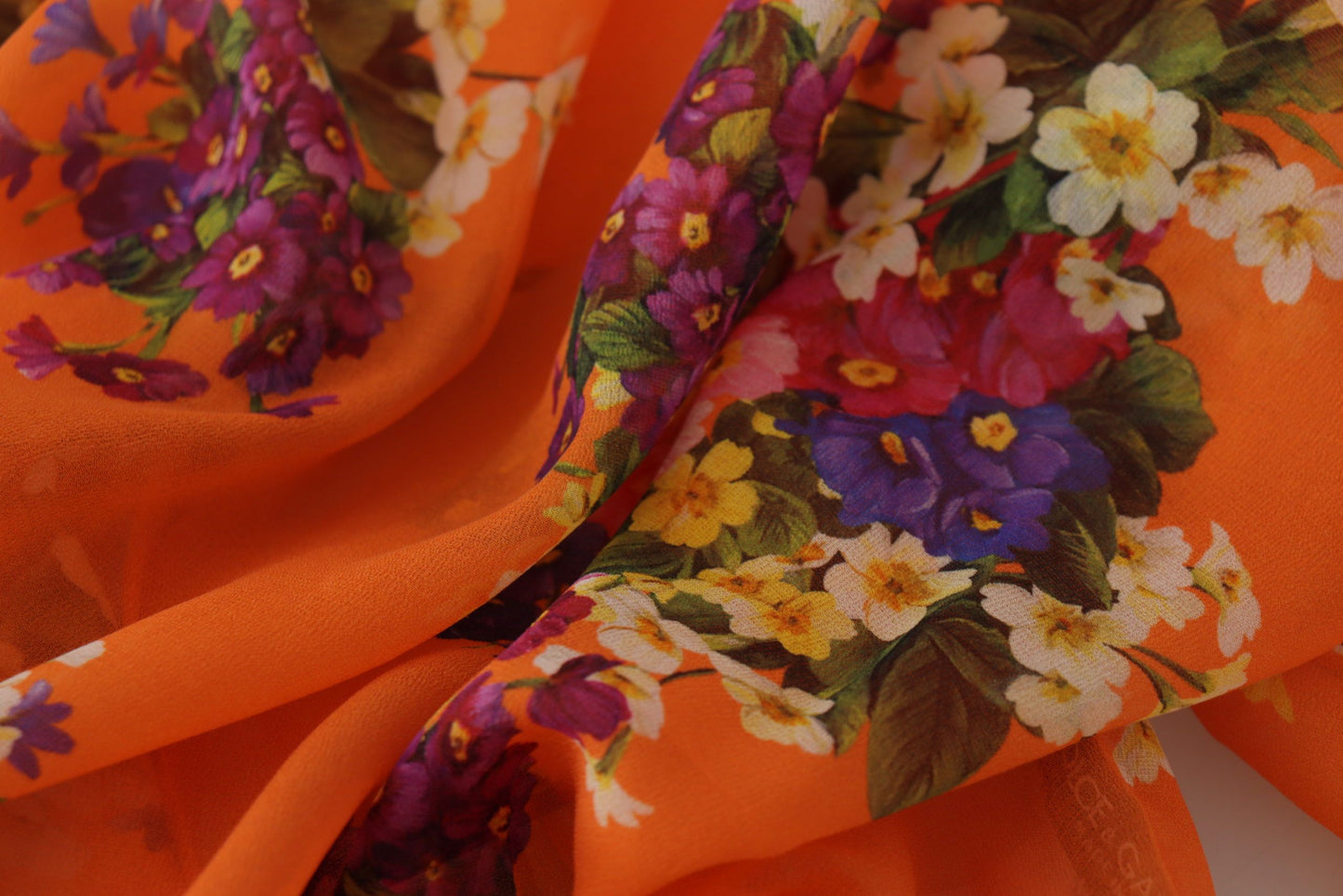 Chemisier Dolce & Gabbana à manches longues et imprimé floral orange