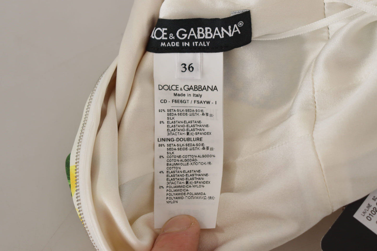 Dolce & Gabbana Fourreau midi en soie imprimé tournesols blancs