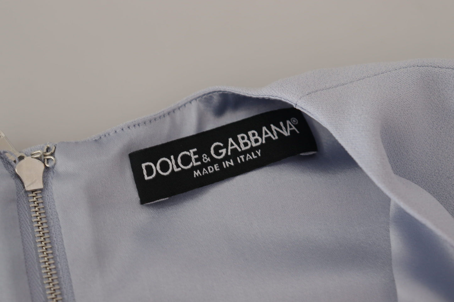 Robe midi Dolce & Gabbana en viscose bleue à appliqués floraux