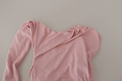 Robe asymétrique rose Dolce & Gabbana ornée de fleurs