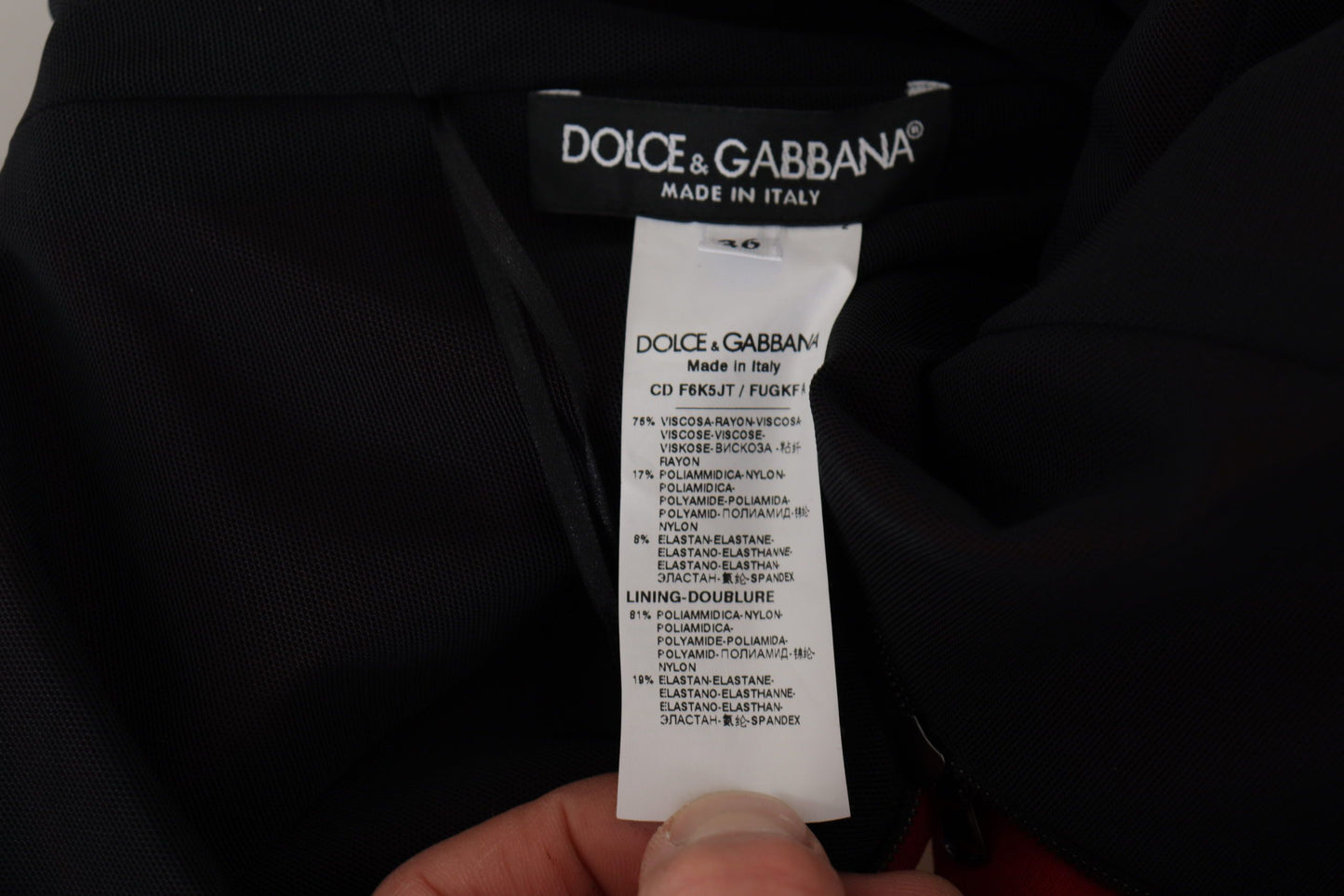 Robe Midi Fourreau Rouge Col Cœur Dolce & Gabbana