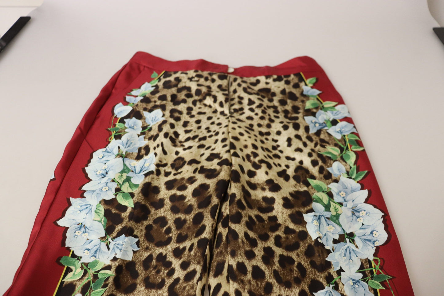 Pantalon taille mi-haute Dolce & Gabbana multicolore imprimé léopard Flora