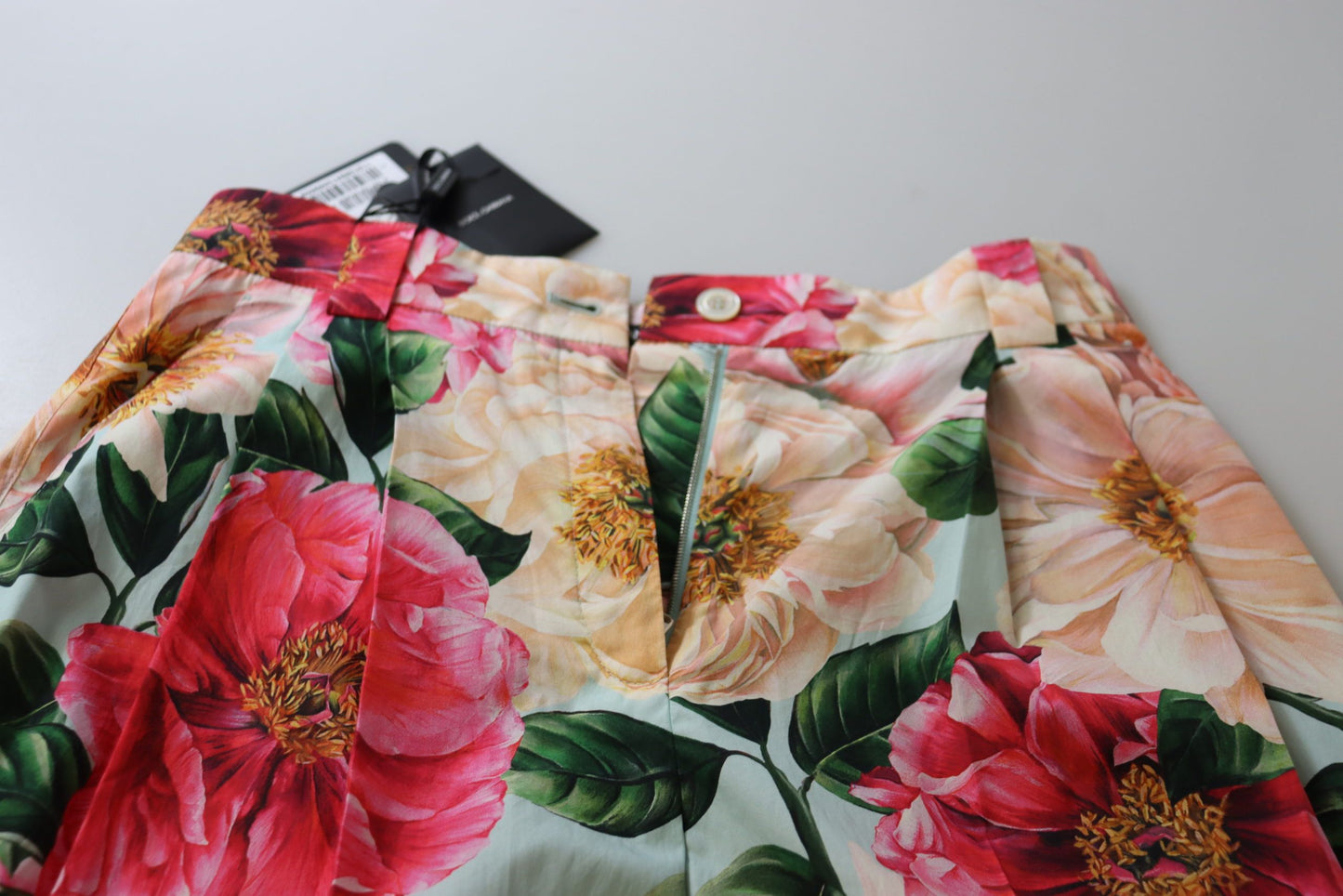 Pantalon taille haute écourté Dolce & Gabbana multicolore à imprimé floral