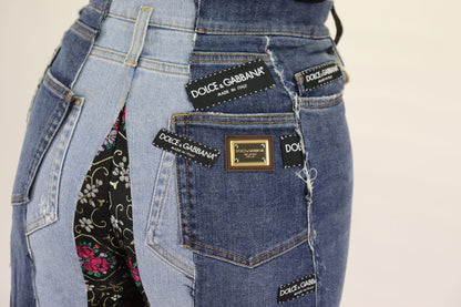 Pantalon large en jean Dolce & Gabbana multicolore à imprimé DG