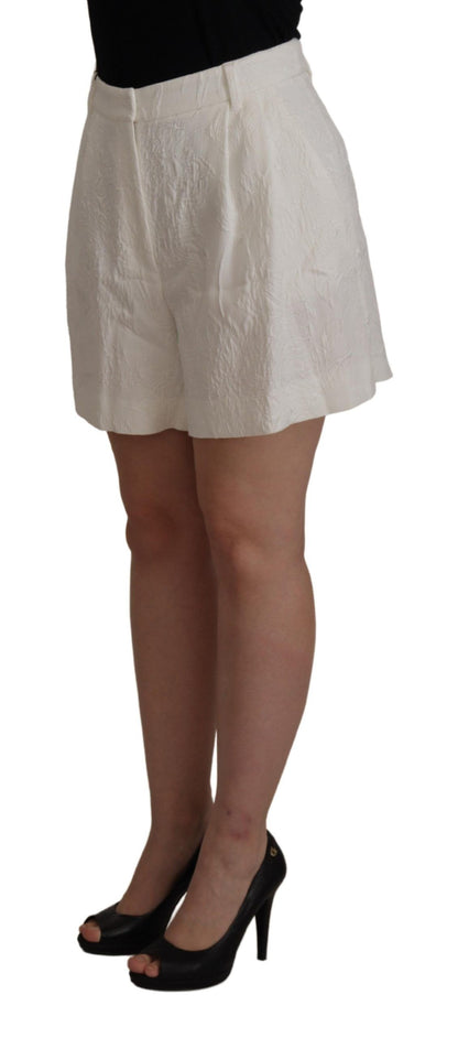Shorts culotte Dolce & Gabbana blancs en coton taille haute