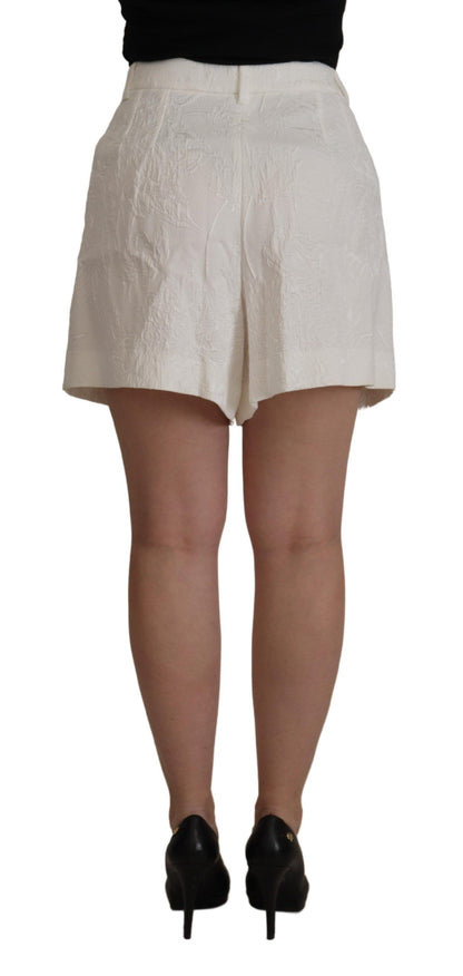 Shorts culotte Dolce & Gabbana blancs en coton taille haute