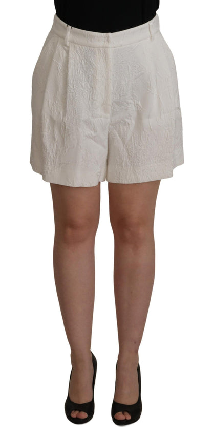 Shorts culotte Dolce & Gabbana blancs en coton taille haute
