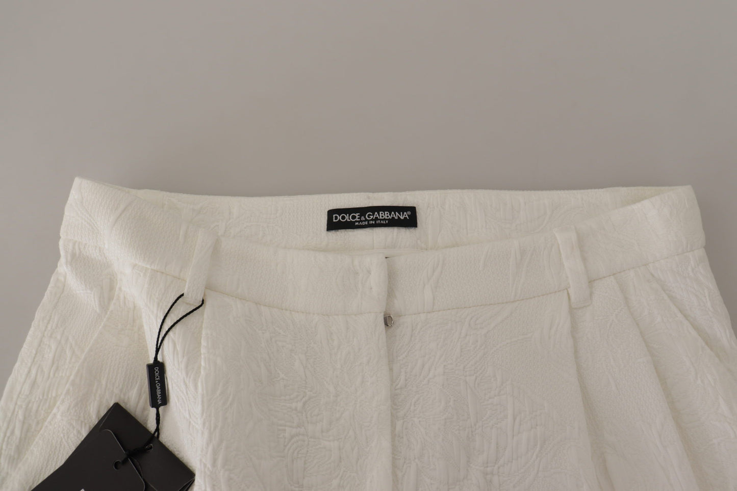 Shorts culotte Dolce & Gabbana blancs en coton taille haute