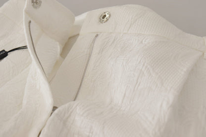 Shorts culotte Dolce & Gabbana blancs en coton taille haute