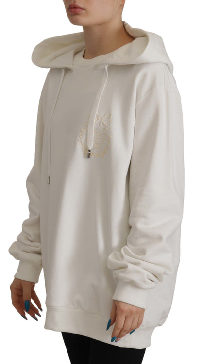 Sweat à capuche blanc brodé Dolce & Gabbana