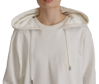 Sweat à capuche blanc brodé Dolce & Gabbana