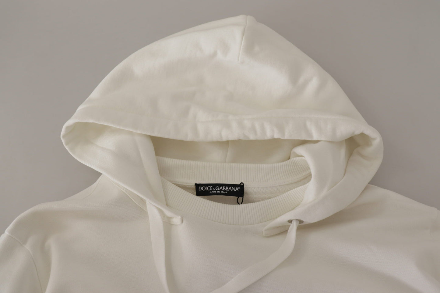 Sweat à capuche blanc brodé Dolce & Gabbana