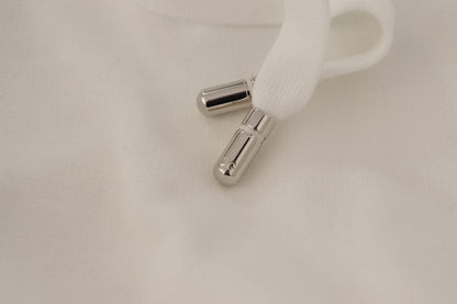 Sweat à capuche blanc brodé Dolce & Gabbana