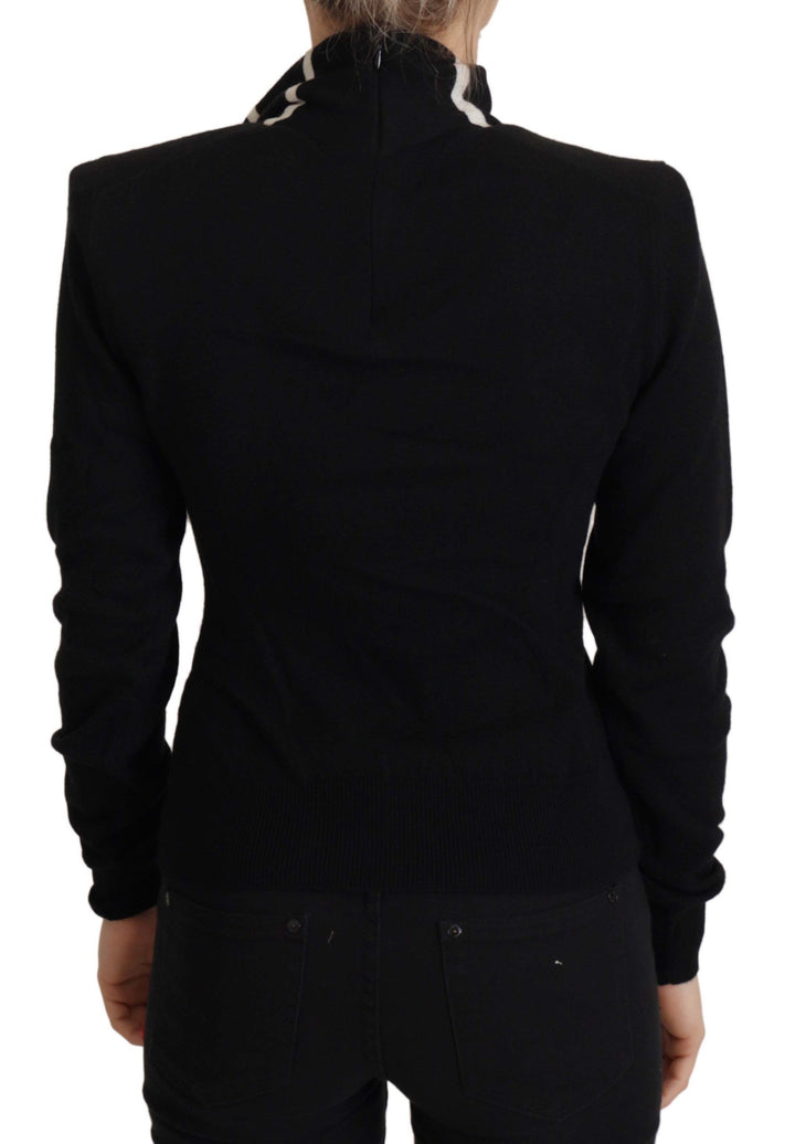 Suéter de cuello alto de cachemira negro Dolce & Gabbana