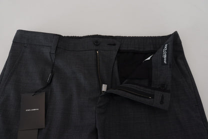 Pantalon cargo Dolce & Gabbana gris à carreaux - Tissu extensible