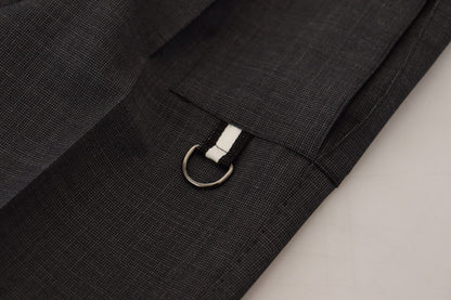 Pantalon cargo Dolce & Gabbana gris à carreaux - Tissu extensible
