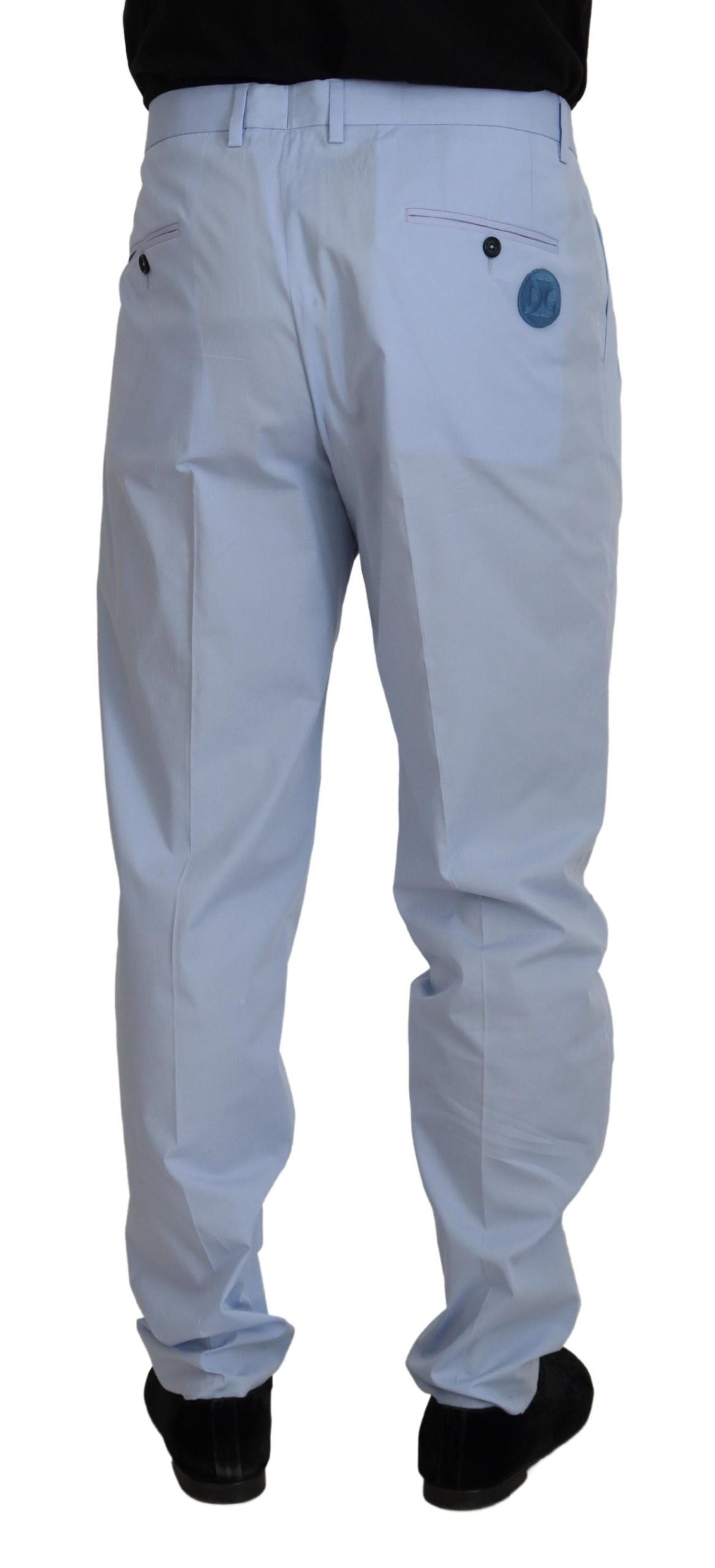 Pantalon Chino Dolce & Gabbana en Coton Stretch Bleu
