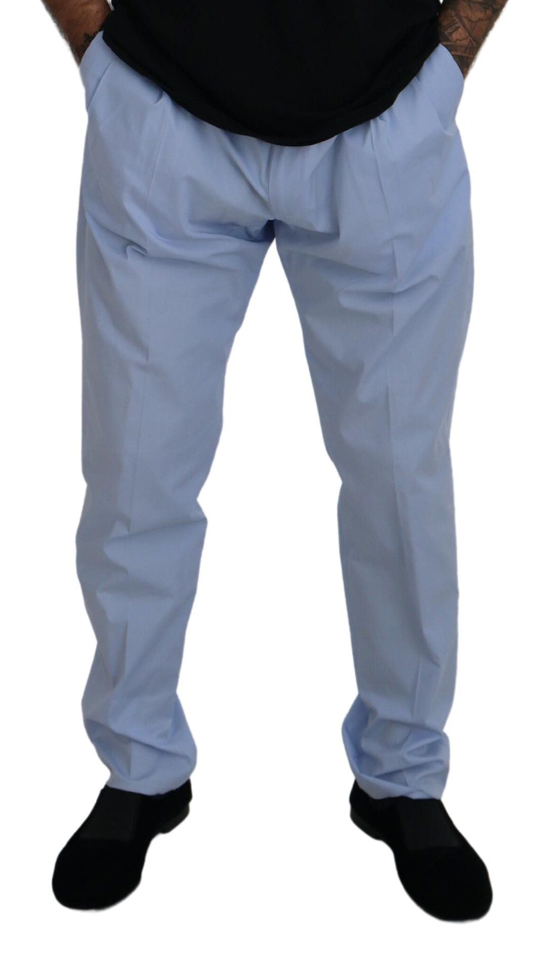 Pantalon Chino Dolce & Gabbana en Coton Stretch Bleu