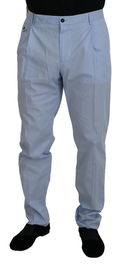 Pantalon Chino Dolce & Gabbana en Coton Stretch Bleu