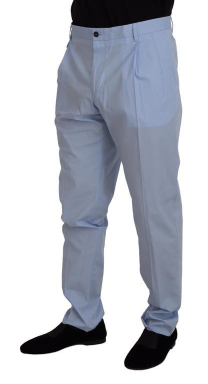 Pantalon Chino Dolce & Gabbana en Coton Stretch Bleu