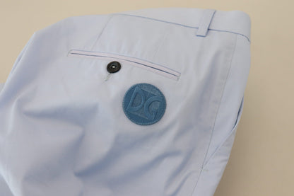 Pantalon Chino Dolce & Gabbana en Coton Stretch Bleu