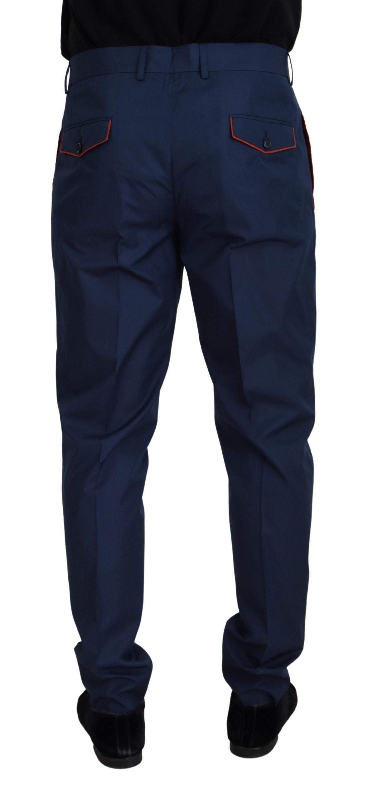 Pantalones chinos de algodón y seda azules de Dolce & Gabbana