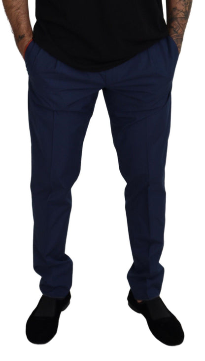 Pantalones chinos de algodón y seda azules de Dolce & Gabbana