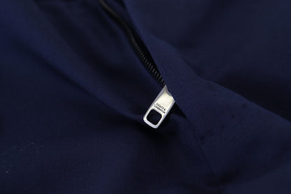 Dolce & Gabbana Pantalon Chino Slim en Lin et Coton Bleu