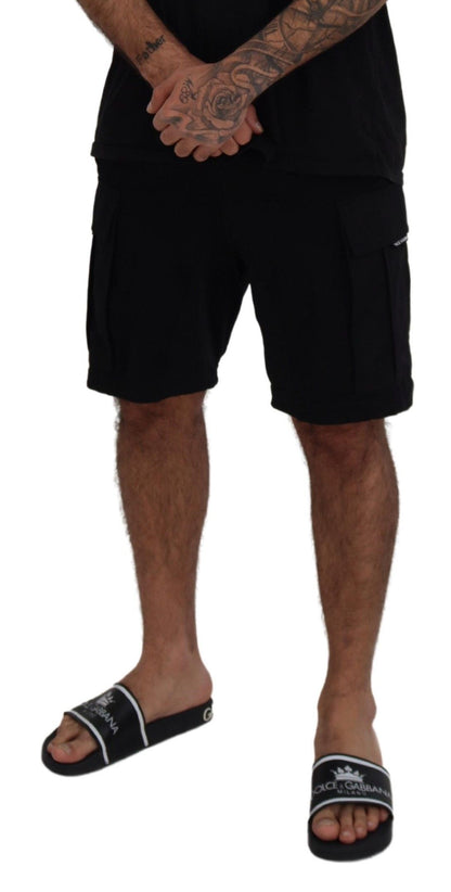 Short cargo Dolce & Gabbana en coton noir