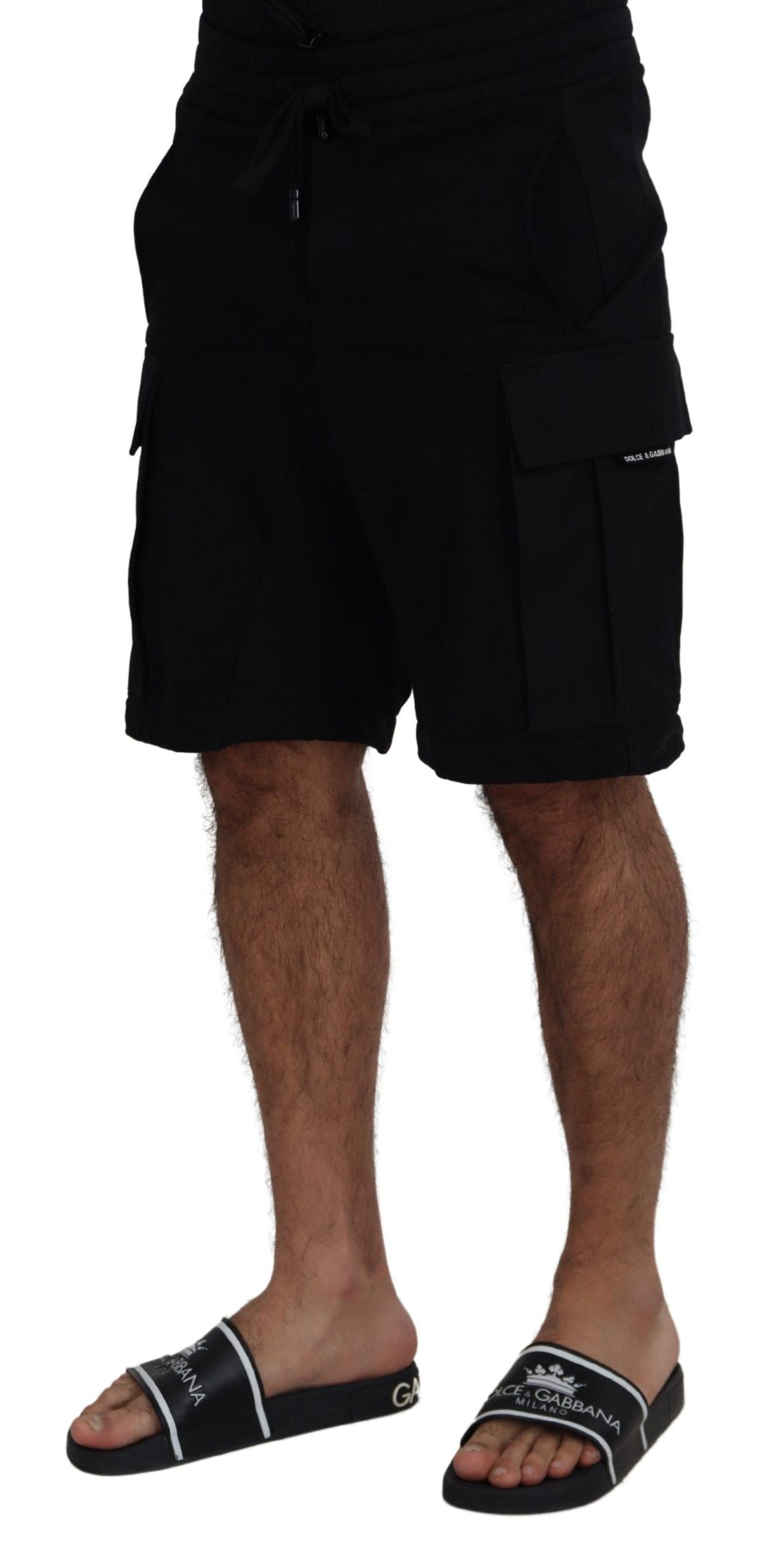 Short cargo Dolce & Gabbana en coton noir