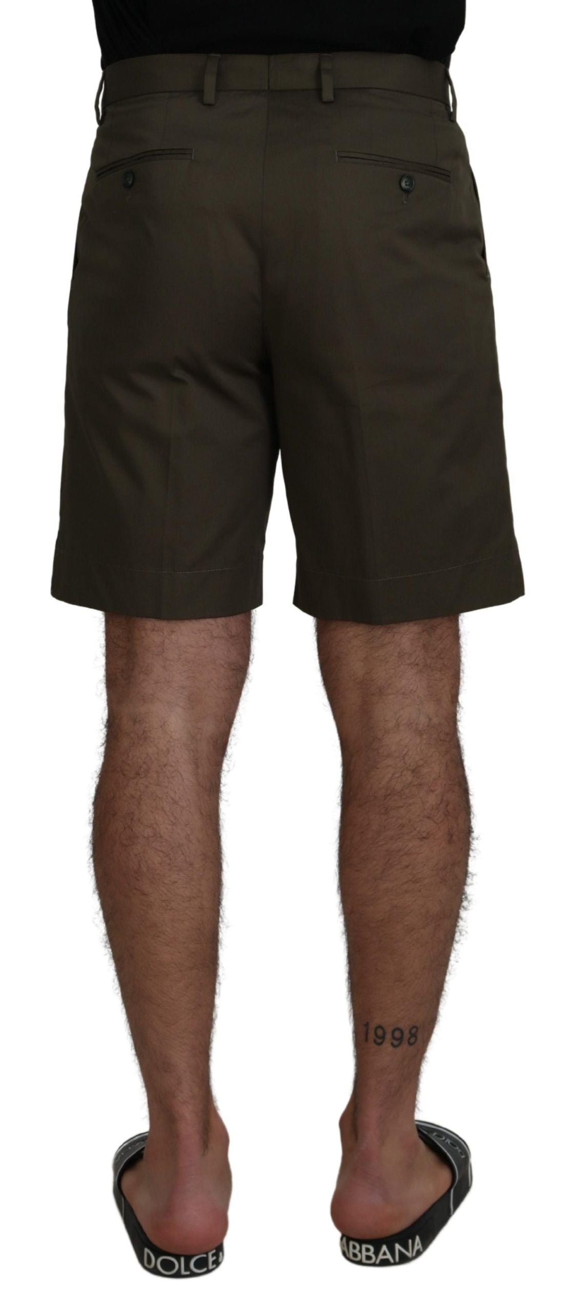 Shorts casuals en coton vert Dolce & Gabbana