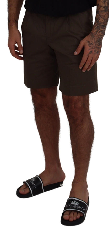 Shorts casuals en coton vert Dolce & Gabbana