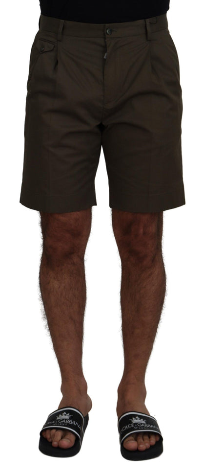 Shorts casuals en coton vert Dolce & Gabbana