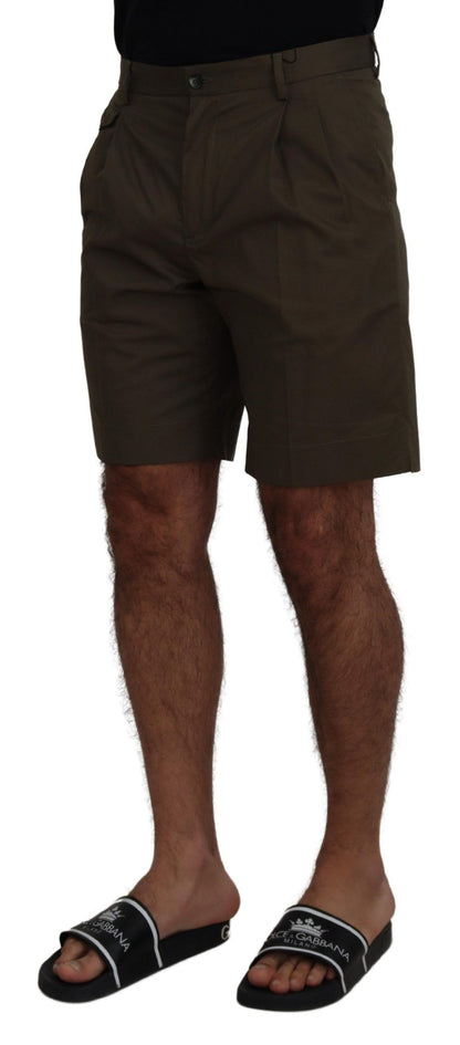 Shorts casuals en coton vert Dolce & Gabbana