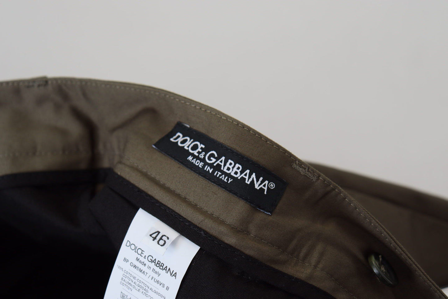 Shorts casuals en coton vert Dolce & Gabbana