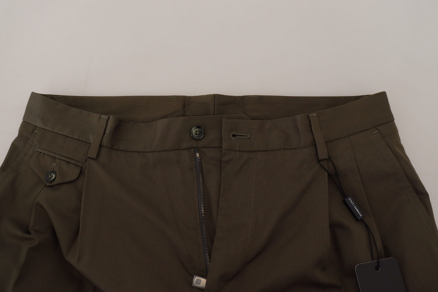 Shorts casuals en coton vert Dolce & Gabbana