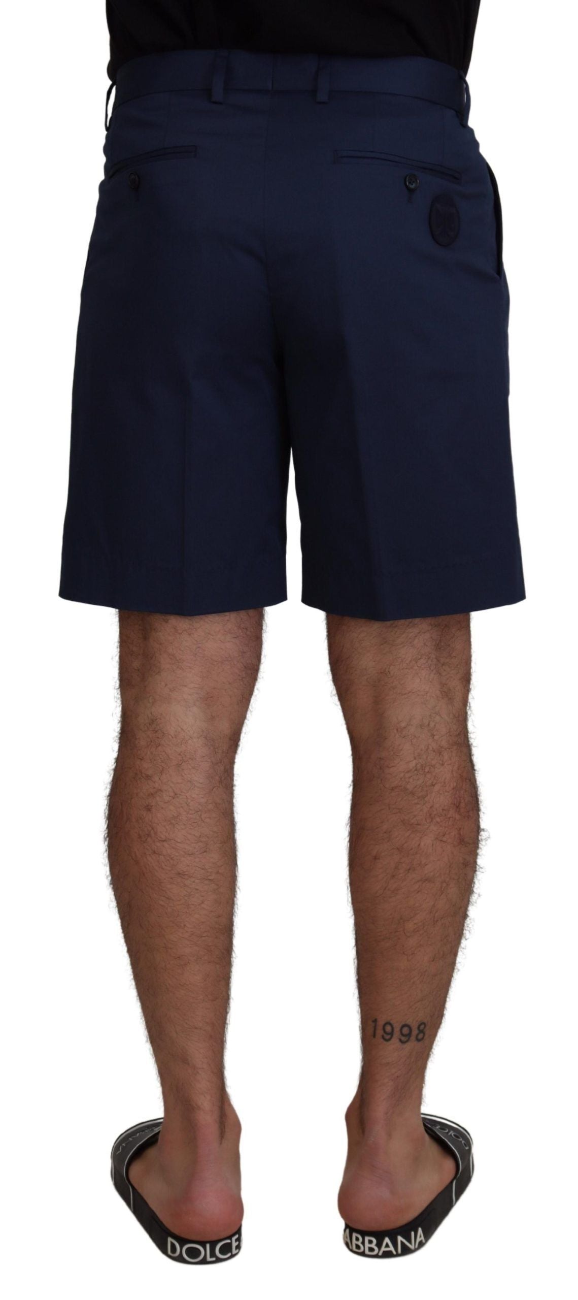 Shorts décontractés Dolce & Gabbana en coton stretch bleu chino