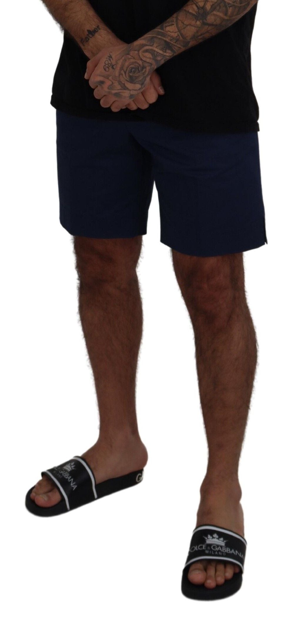 Shorts décontractés Dolce & Gabbana en coton stretch bleu chino