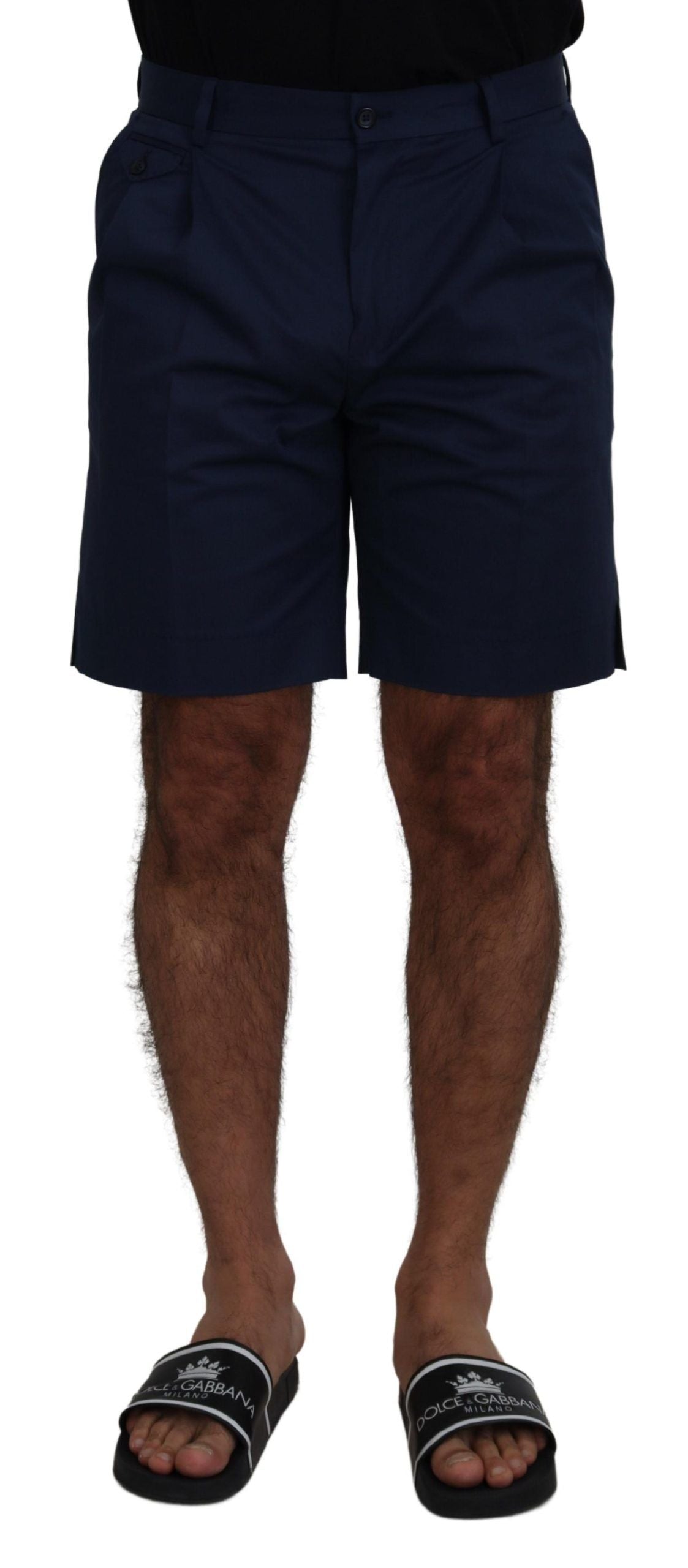 Shorts décontractés Dolce & Gabbana en coton stretch bleu chino