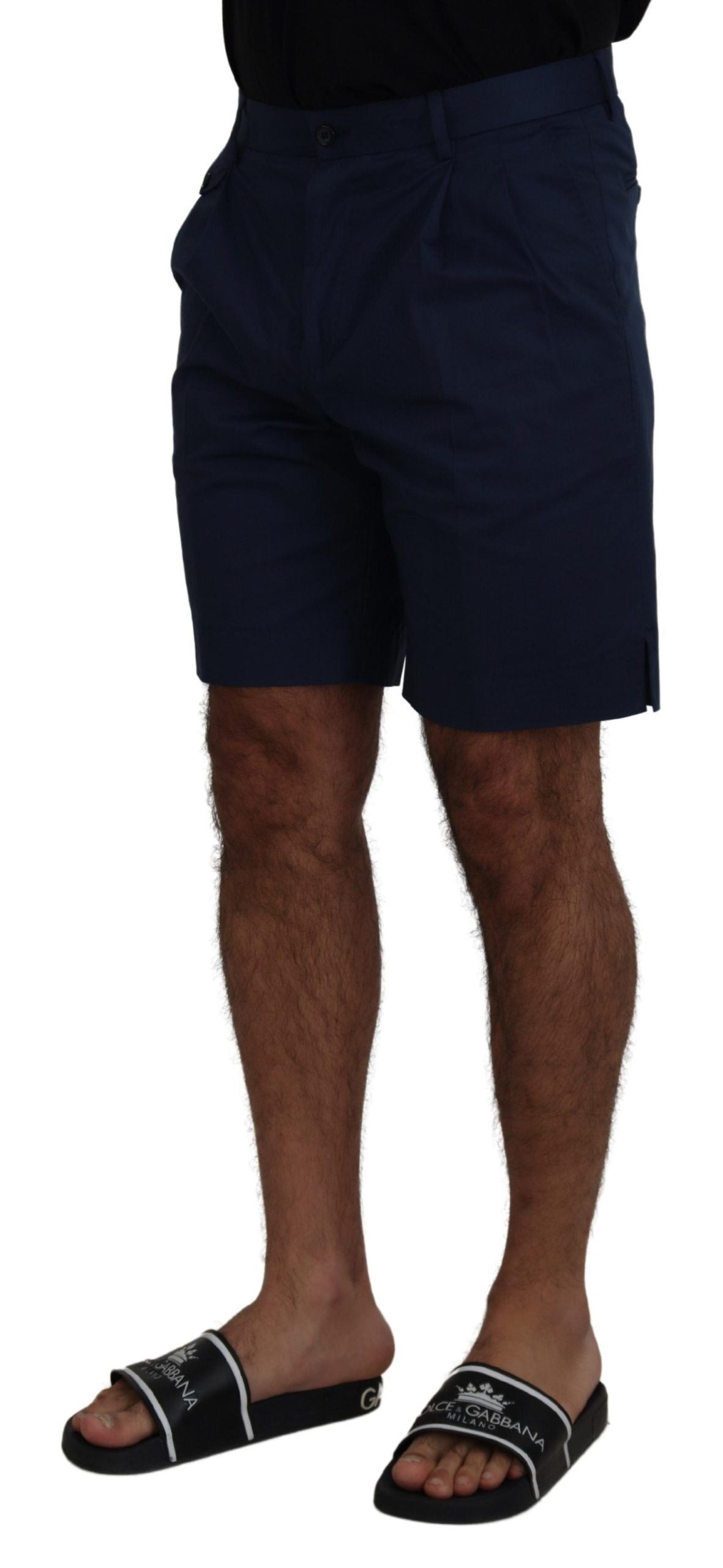 Shorts décontractés Dolce & Gabbana en coton stretch bleu chino