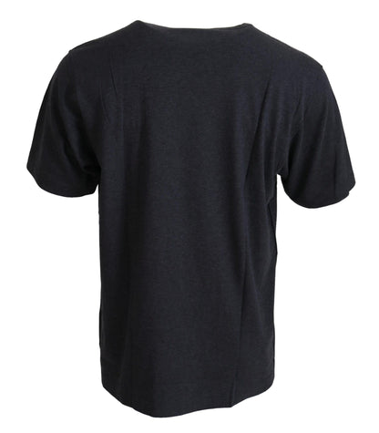 T-shirt Dolce & Gabbana gris en coton à col rond et manches courtes
