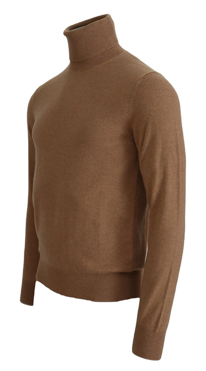 Pull-over en cachemire à col roulé beige Dolce & Gabbana