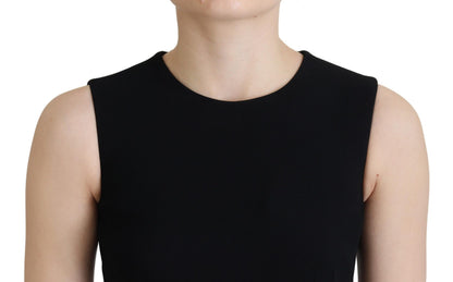 Robe fourreau Dolce & Gabbana noire évasée en viscose