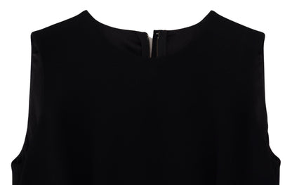 Robe fourreau Dolce & Gabbana noire évasée en viscose