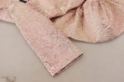 Robe midi fourreau Dolce & Gabbana rose en jacquard à manches 3/4