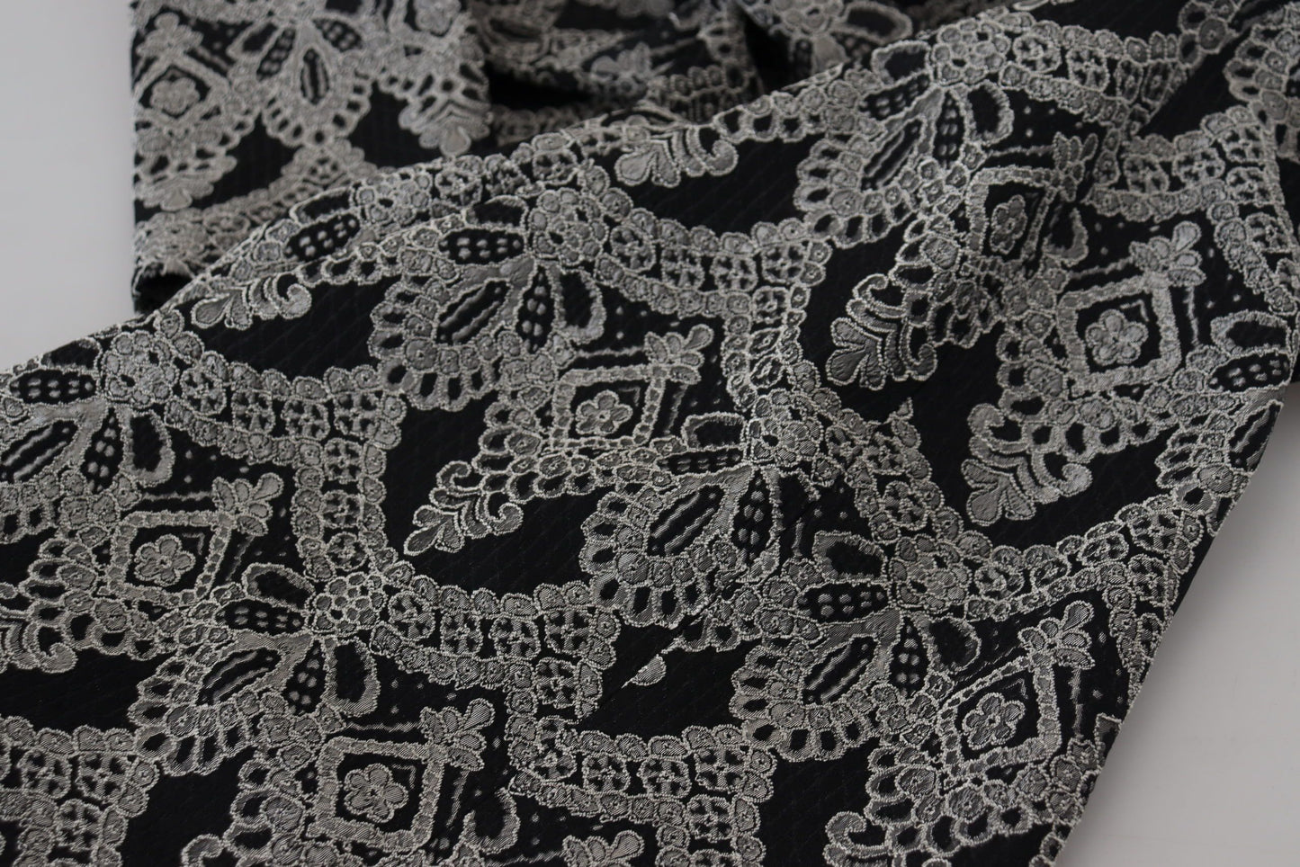 Robe fourreau moulante jacquard noire et grise Dolce & Gabbana